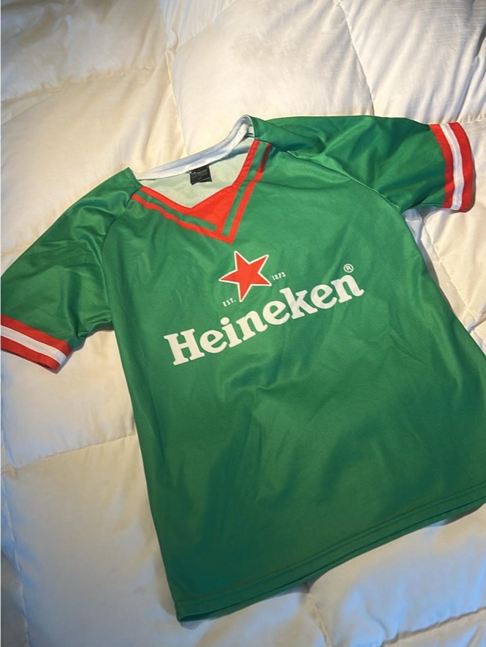 Source Unknown Heineken Green Jersey with Red and White Accents